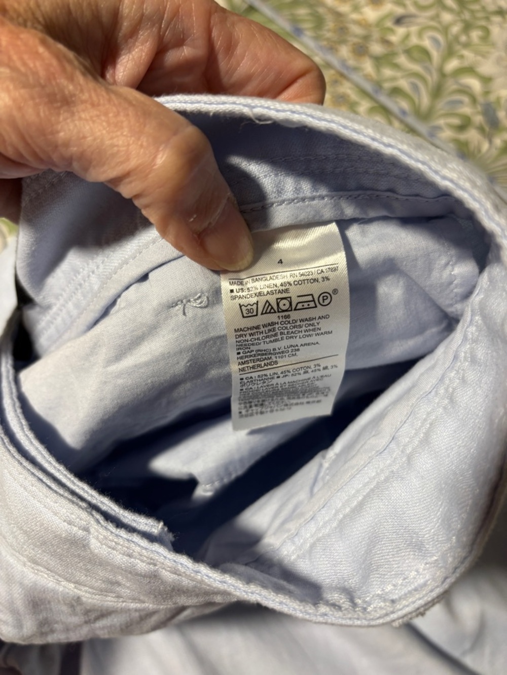 Banana Republic Light Blue Wide-Leg Women’s Linen Blend Dress Pants Trousers 4 - Picture 9 of 9